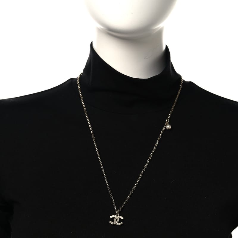 Metal перлина Crystal CC Textured підвіска кольє золото