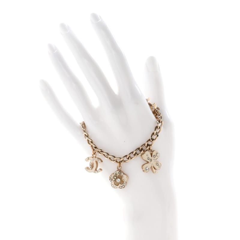 Enamel Crystal перлина CC Lucky Charms браслет золото білий