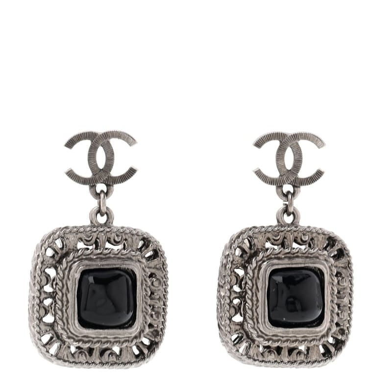 Metal Resin CC Drop сережки Ruthenium чорний
