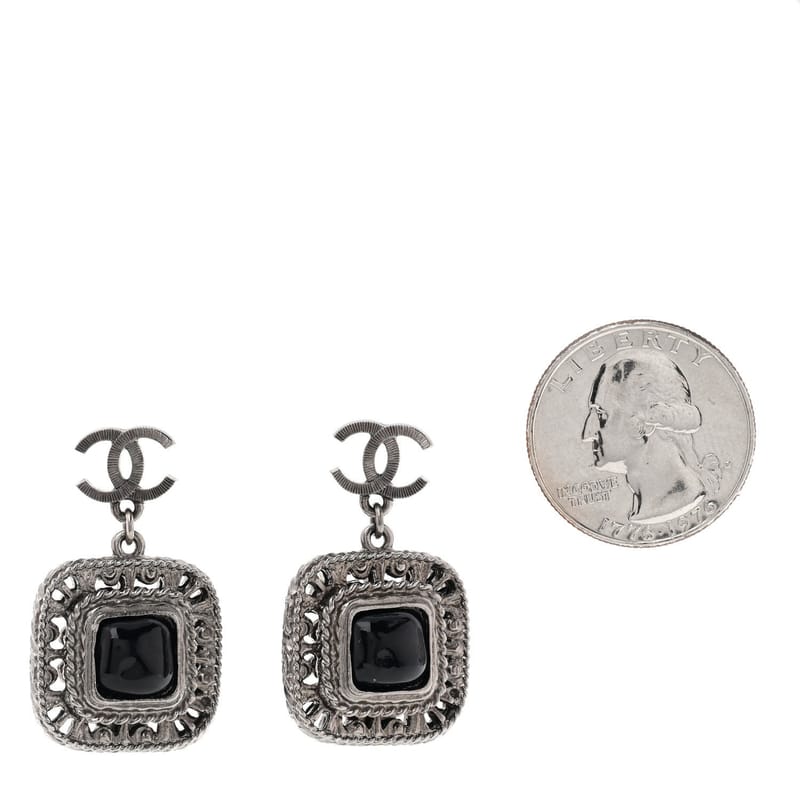 Metal Resin CC Drop сережки Ruthenium чорний