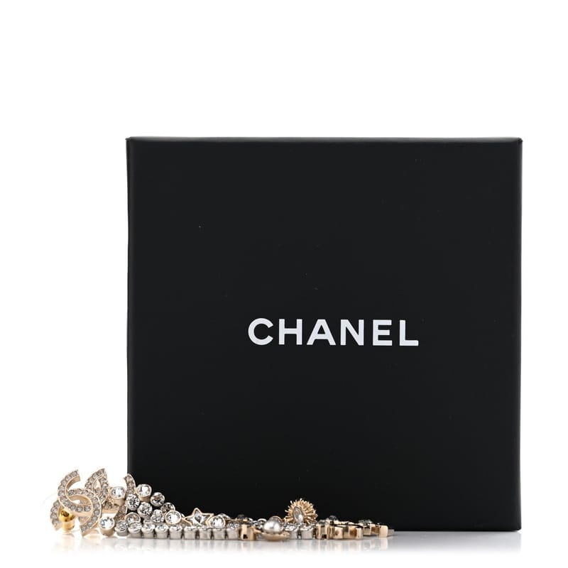 Crystal перлина CC Shell Drop сережки Light золото