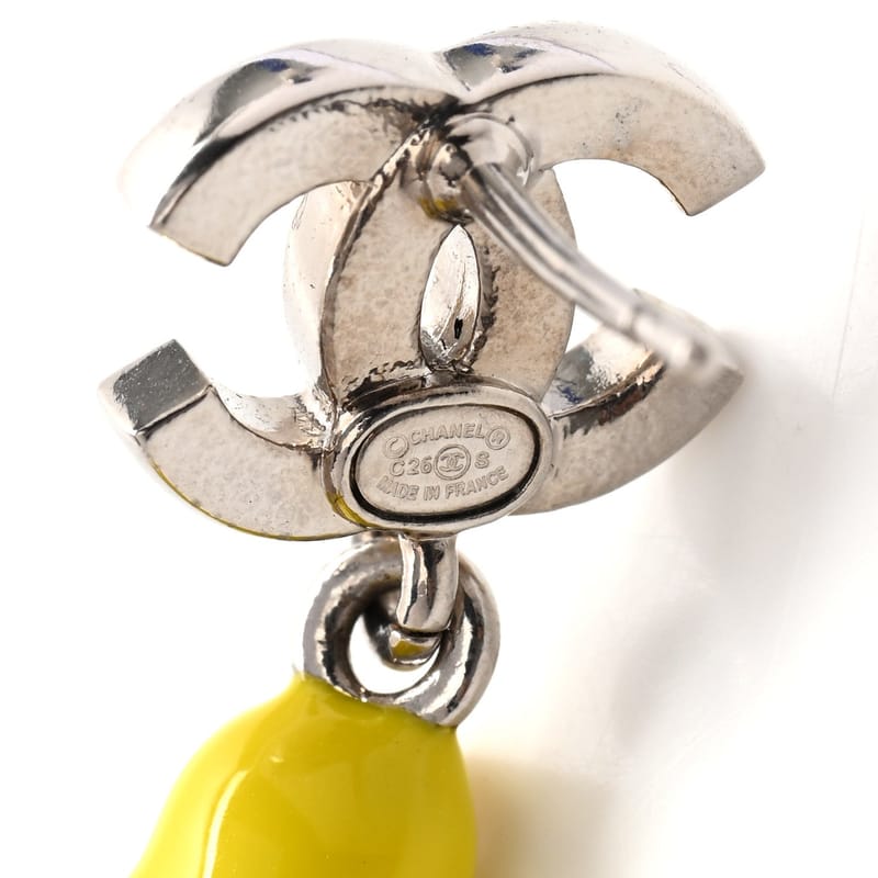 Metal Resin Strass Crystal CC Baby Chick підвіска сережки срібло жовтий Orange