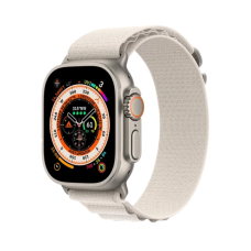 Смарт-годинник Apple Watch Ultra GPS + Cellular 49mm Titanium Case with Starlight Alpine Loop - Large (MQF13/MQFT3/MQFD3)