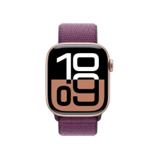 Смарт-годинник Apple Watch Series 10 GPS 42mm Rose Gold Aluminum Case w. Plum Sport Loop (MWWK3)