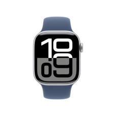 Смарт-годинник Apple Watch Series 10 GPS + Cellular 42mm Silver Alu. Case w. Denim Sport Band - M/L (MWX43)