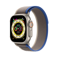 Смарт-годинник Apple Watch Ultra GPS + Cellular 49mm Titanium Case with Blue/Gray Trail Loop - M/L (MQF33/MQEJ3/MQFV3)