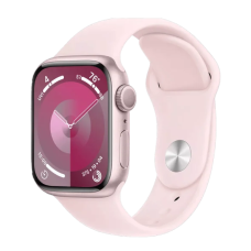 Смарт-годинник Apple Watch Series 9 GPS + Cellular 41mm Pink Alu. Case w. Light Pink Sport Band - S/M (MRHY3)