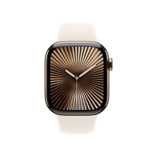 Смарт-годинник Apple Watch Series 10 GPS + Cellular 42mm Gold Titanium Case w. Starlight Sport Band - M/L (MX073)