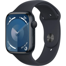 Смарт-годинник Apple Watch Series 9 GPS + Cellular 45mm Graphite S. Steel Case w. Midnight Sport Band - S/M (MRMV3)