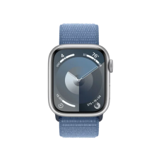 Смарт-годинник Apple Watch Series 9 GPS + Cellular 41mm Silver Alu. Case w. Winter Blue Sport Loop (MRHX3)
