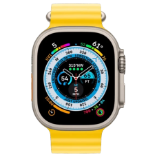 Смарт-годинник Apple Watch Ultra GPS + Cellular 49mm Titanium Case with Yellow Ocean Band (MNH93/MNHG3/MNHN3)