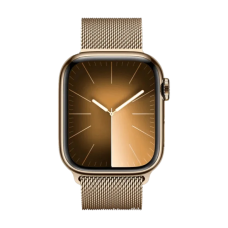 Смарт-годинник Apple Watch Series 9 GPS + Cellular 45mm Gold S. Steel Case w. Gold Milanese Loop (MRMU3)