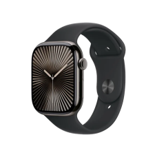 Смарт-годинник Apple Watch Series 10 GPS + Cellular 46mm Slate Titanium Case w. Black Sport Band - M/L (MWYE3)