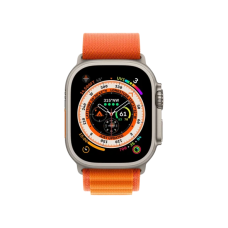 Смарт-годинник Apple Watch Ultra GPS + Cellular 49mm Titanium Case with Orange Alpine Loop - Large (MQEV3/MQFM3)