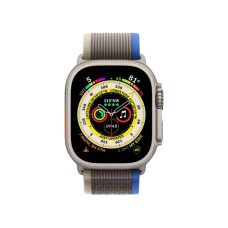 Смарт-годинник Apple Watch Ultra GPS + Cellular 49mm Titanium Case with Blue/Gray Trail Loop - M/L (MQF33/MQEJ3/MQFV3)
