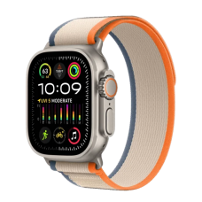 Смарт-годинник Apple Watch Ultra 2 GPS + Cellular 49mm Titanium Case with Orange/Beige Trail Loop - M/L (MRF23)