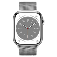 Смарт-годинник Apple Watch Series 8 GPS + Cellular 41mm Silver S. Steel Case w. Milanese Loop Silver (MNJ73/MNJ83)