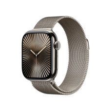 Смарт-годинник Apple Watch Series 10 GPS + Cellular 42mm Natural Titanium Case w. Natural Milanese Loop (MWXF3)
