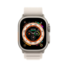 Смарт-годинник Apple Watch Ultra GPS + Cellular 49mm Titanium Case with Starlight Alpine Loop - Large (MQF13/MQFT3/MQFD3)