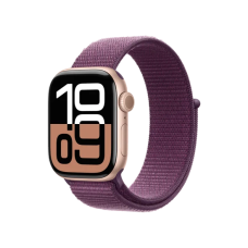 Смарт-годинник Apple Watch Series 10 GPS + Cellular 42mm Rose Gold Aluminum Case w. Plum S. Loop (MWXC3)