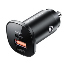 Автомобільний зарядний пристрій Acefast B1 Quick Charge USB-C/USB-A 38W Black (B1 Black)