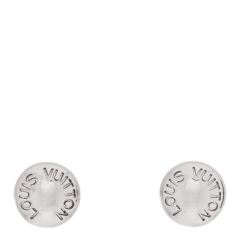 18K біле золото Clous Ear пусети сережки