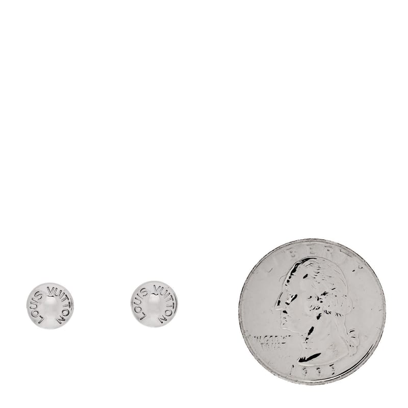18K біле золото Clous Ear пусети сережки