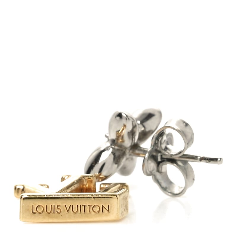 метал кристал LV Iconic Flower сережки золото срібло