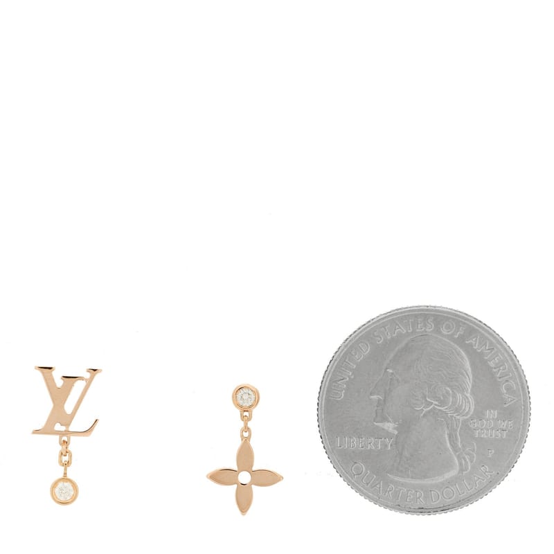 18K жовте золото діамант Idylle Blossom LV Stud сережки