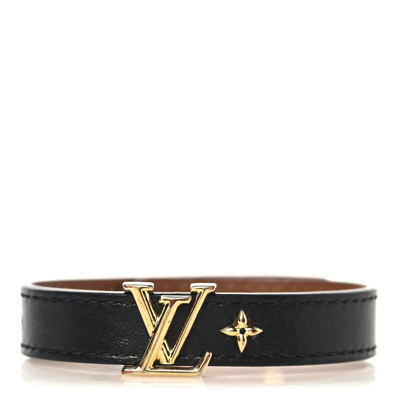 Calfskin LV Iconic браслет 17 чорний