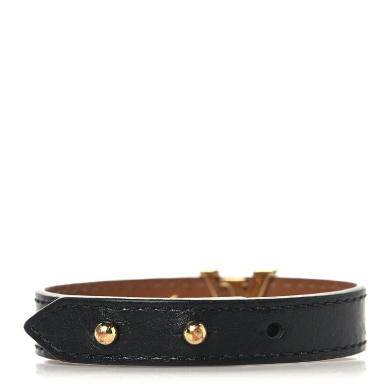 Calfskin LV Iconic браслет 17 чорний
