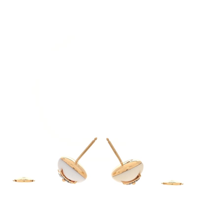 18K жовте золото діамант білий Agate Color Blossom BB Star Stud сережки