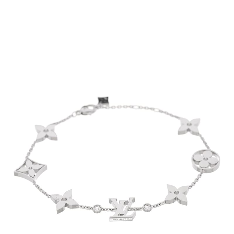 18K біле золото діамант Idylle Blossom Monogram браслет