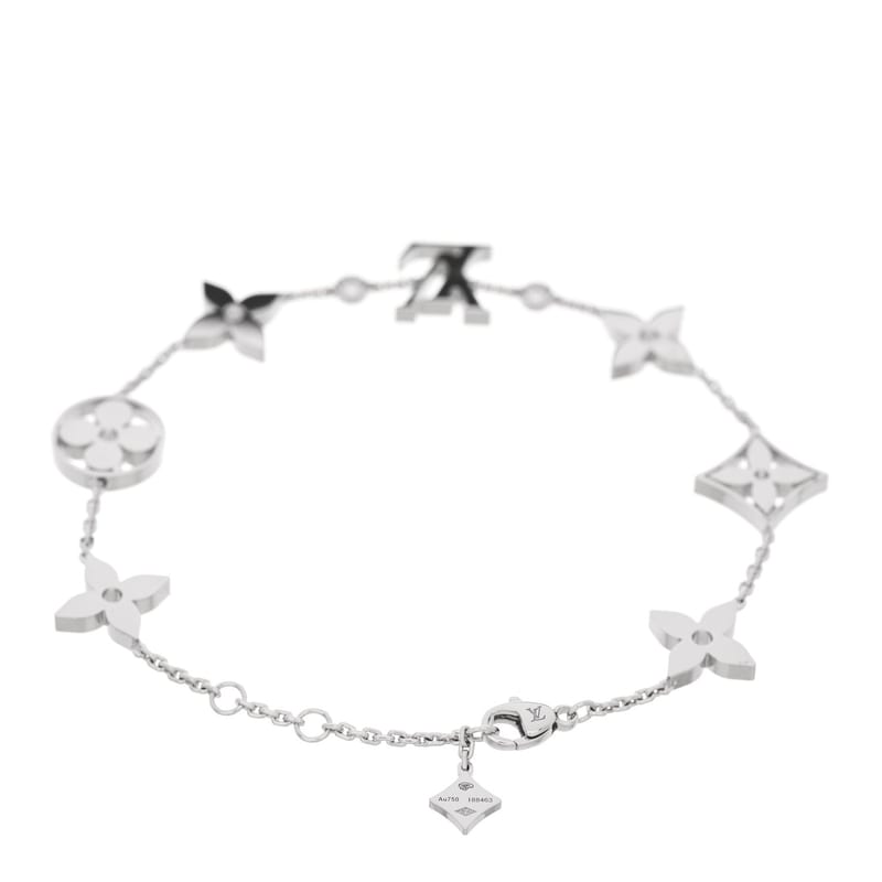 18K біле золото діамант Idylle Blossom Monogram браслет