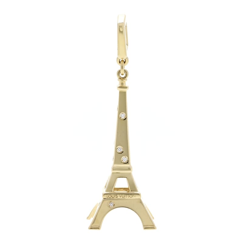18K жовте золото діамант Eiffel Tower Charm