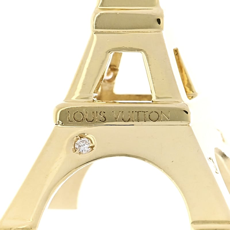 18K жовте золото діамант Eiffel Tower Charm