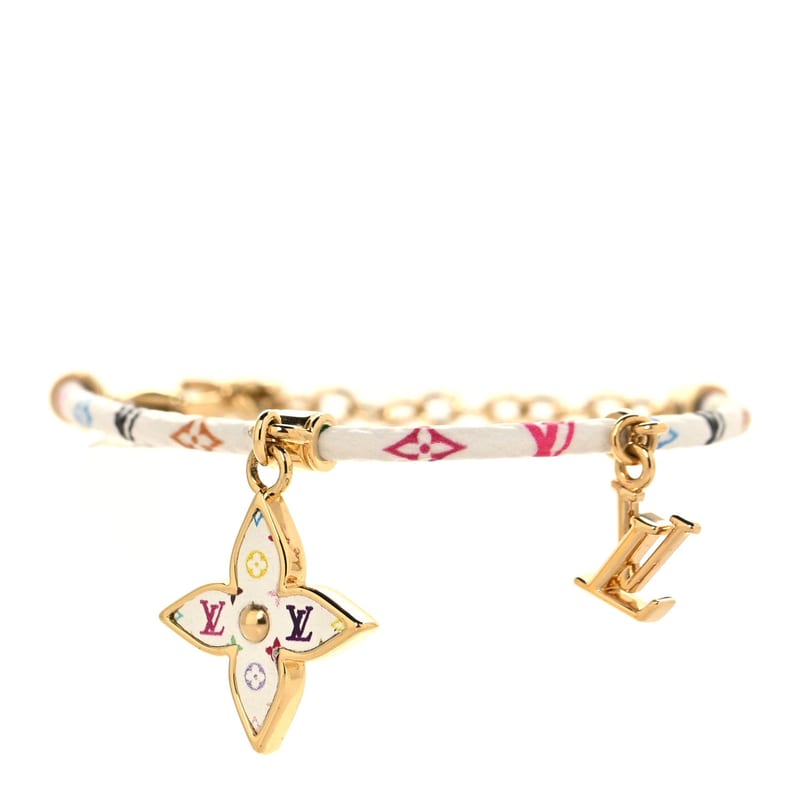 LV X TM Monogram Multicolor Charms браслет білий