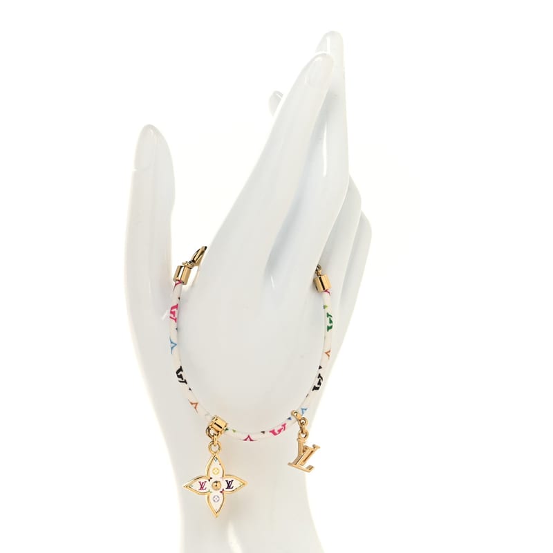 LV X TM Monogram Multicolor Charms браслет білий