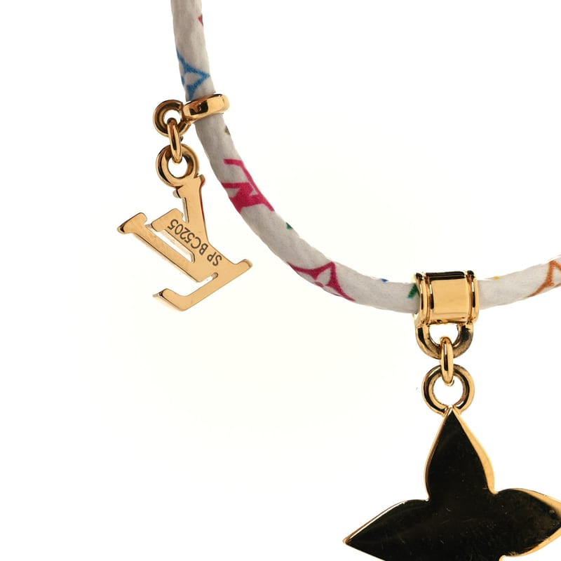LV X TM Monogram Multicolor Charms браслет білий